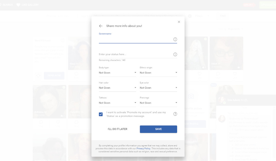 FlirtyVolwassen waarden en doelen
