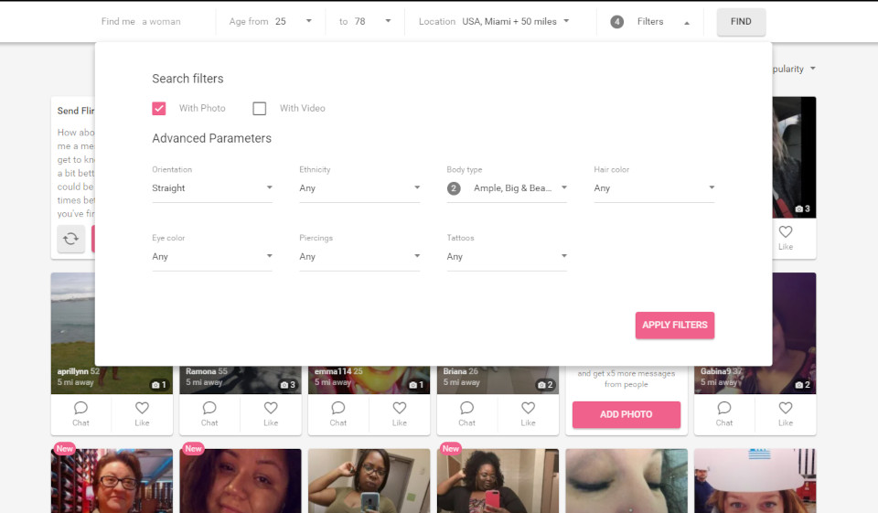 Hoe FatFlirt te gebruiken?