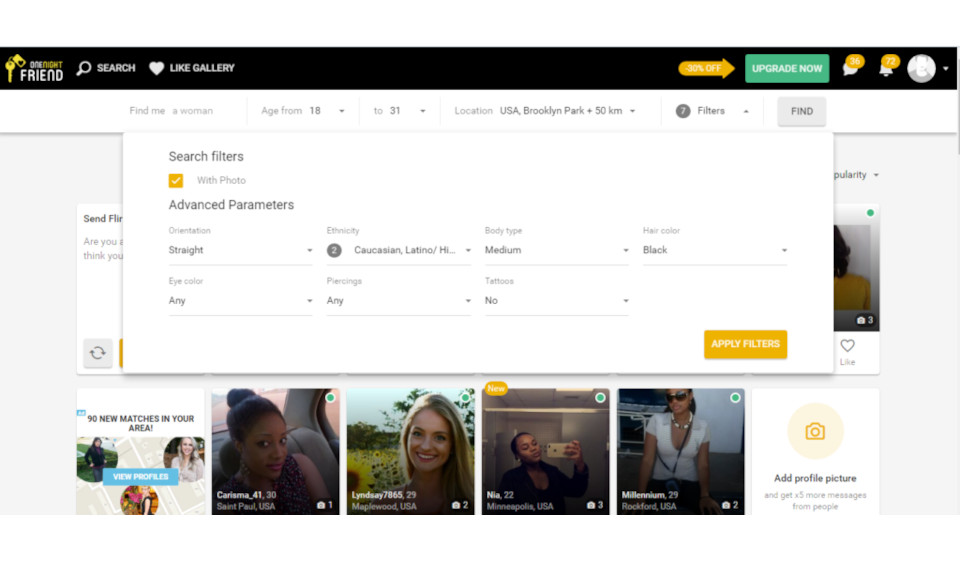 Perfiles - ¿Quiénes son los usuarios de OneNightFriend?